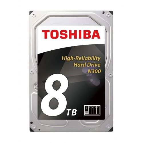 голяма снимка на Toshiba N300 NAS 8TB 128MB 3.5in BULKs HDEXT10ZNA51