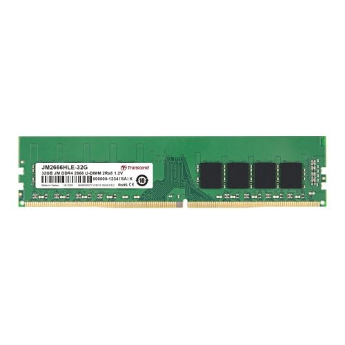 голяма снимка на Transcend 32GB JM DDR4 2666Mhz U-DIMM CL19 1.2V JM2666HLE-32G