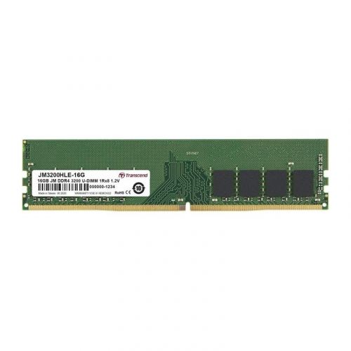 голяма снимка на Transcend 8GB JM DDR4 3200 U-DIMM 1Rx16 1Gx16 CL22 1.2V JM3200HLG-8G
