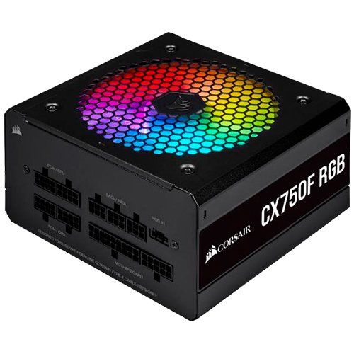 голяма снимка на Corsair CX750F 750W modular RGB Bronze RGB Black CP-9020218-EU