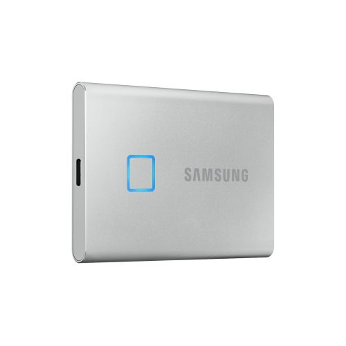 голяма снимка на Samsung Portable SSD T7 Touch USB 3.2 500GB Silver MU-PC500S/WW