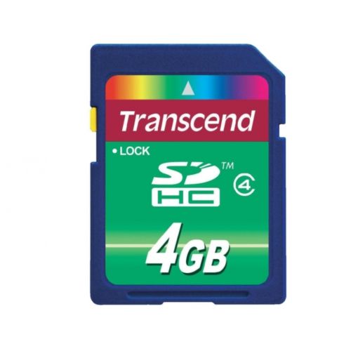 голяма снимка на Transcend 4GB SDHC Class 4 TS4GSDHC4