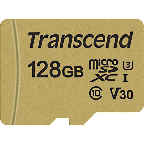 голяма снимка на Transcend 128GB microSD UHS-I U3 with adapter MLC TS128GUSD500S