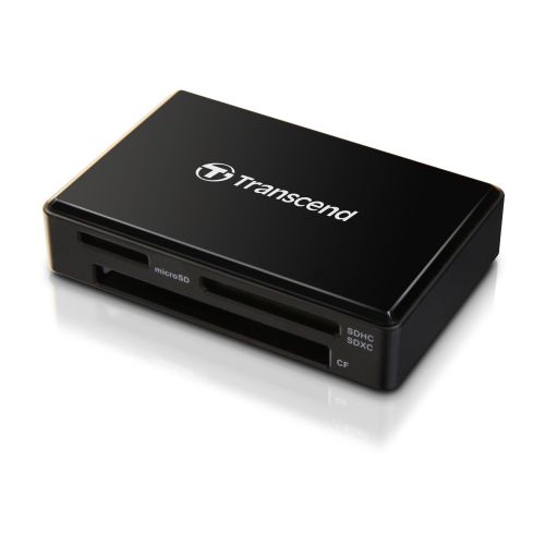 голяма снимка на Transcend All-in-1 Multi Memory Card Reader USB 3.0 3.1 Gen 1 Black TS-RDF8K2