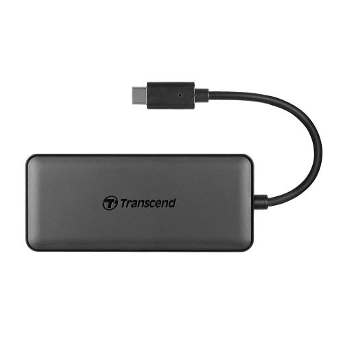 голяма снимка на Transcend 3-Port Hub1-Port PDSD MicroSD Reader USB 3.1 Gen 2Type C TS-HUB5C