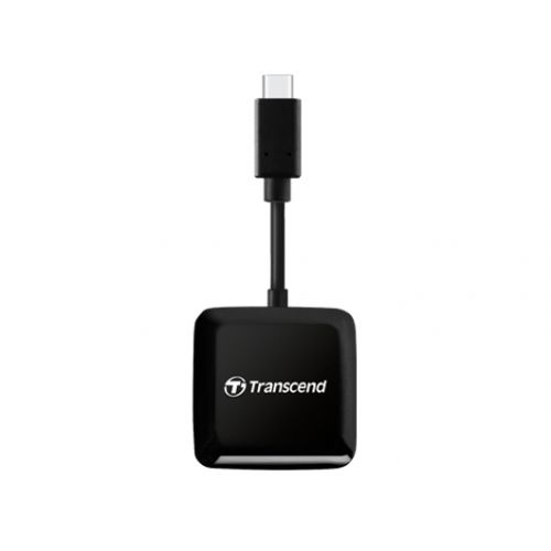 голяма снимка на Transcend SD microSD Card Reader USB 3.2 Gen 1 Black Type C TS-RDC3