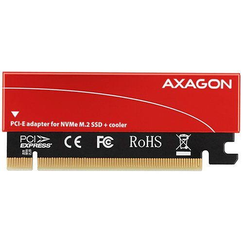 голяма снимка на AXAGON PCEM2-S PCI-E 3.0 16x M.2 SSD NVMe up to 80mm SSD