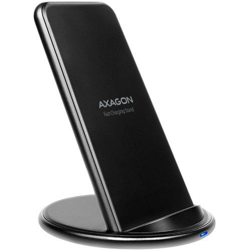 голяма снимка на AXAGON WDC-S10D dual coil Wireless Fast Charging Stand Qi 5 7.5 10W micro USB