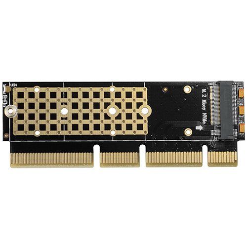 голяма снимка на AXAGON PCEM2-1U PCI-E 3.0 16x M.2 SSD NVMe up to 80mm SSD low profile 1U