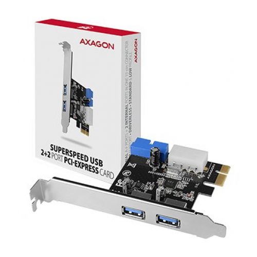 голяма снимка на AXAGON PCEU-430VL PCIe Adapter 4x USB3.0 UASP VIA