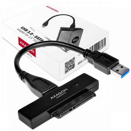 голяма снимка на AXAGON ADSA-1S USB2.0 SATA HDD External Adapter Incl. 2.5in Case