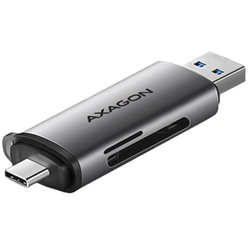 голяма снимка на AXAGON CRE-SAC External USB 3.2 Gen1 Type-C+Type-A 2-slot SD microSD