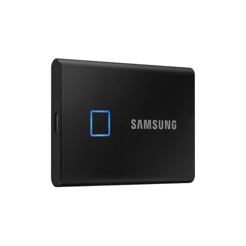 голяма снимка на Samsung Portable SSD T7 Touch 500 GB USB 3.2 Fingerprint Black MU-PC500K/WW