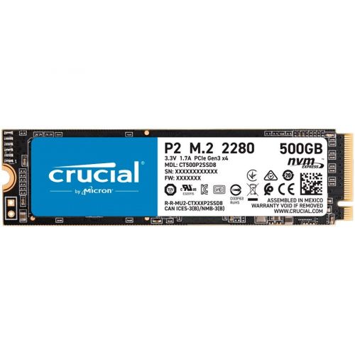 голяма снимка на CRUCIAL P2 500GB SSD M.2 2280 PCIe CT500P2SSD8