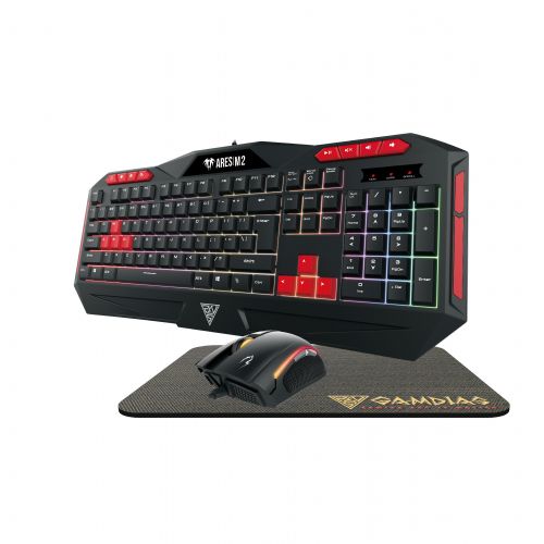 голяма снимка на Gamdias Gaming COMBO 3-in-1 Keyboard Mouse Pad ARES M2