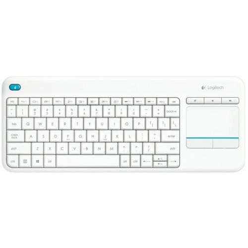 голяма снимка на LOGITECH Wireless Touch Keyboard K400 Plus INTNL US White 920-007146