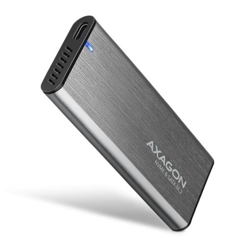 голяма снимка на AXAGON EEM2-SG2 USB-C 3.2 Gen 2 M.2 NVMe ALU box EEM2-SG2