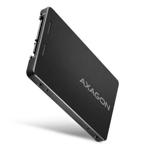 голяма снимка на AXAGON RSS-M2B SATA M.2 SSD SATA SSD ALU body black RSS-M2B