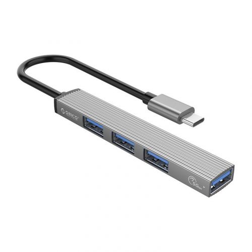 голяма снимка на Orico USB3.0 2.0 HUB 4 port Type-C input AH-13-GY