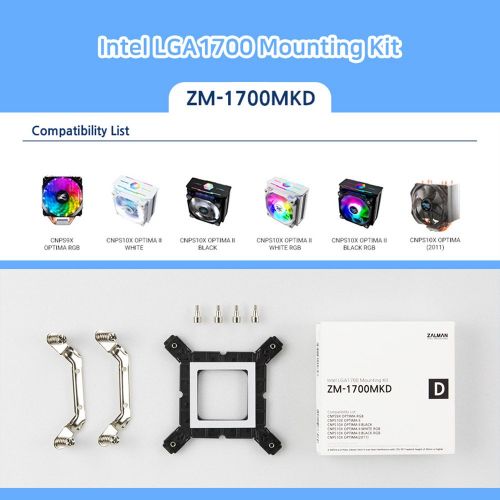 голяма снимка на Zalman Mounting Kit LGA1700 TYPE-D for CNPS9X ZM1700-MKD