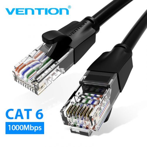 голяма снимка на Vention LAN UTP Cat.6 Patch Cable 5M Black IBEBJ