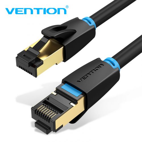 голяма снимка на Vention LAN SFTP Cat.8 Patch Cable 1M Black 40Gbps IKABF