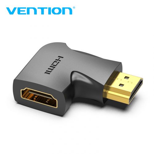 голяма снимка на Vention Adapter HDMI Vertical Flat 90 Degree M F AIPB0
