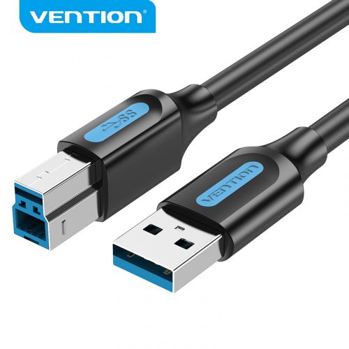 голяма снимка на Vention USB 3.0 AM  BM 1.5M Black COOBG
