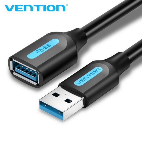 голяма снимка на Vention USB 3.0 Extension AM  AF 1.5M Black CBHBG