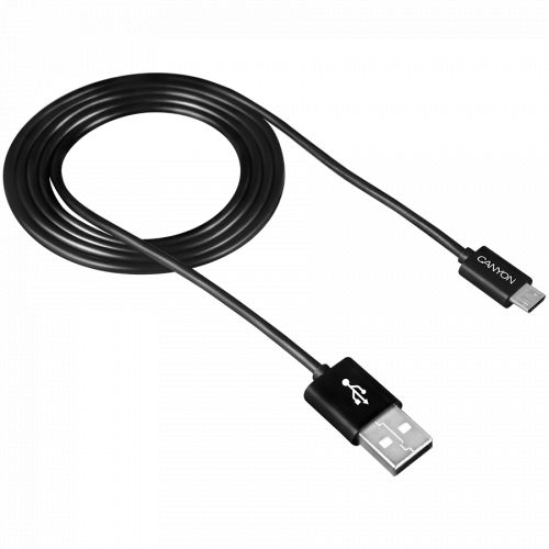 голяма снимка на CANYON Micro USB cable 1M Black CNE-USBM1B