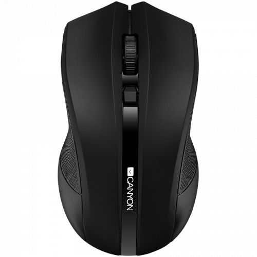 голяма снимка на CANYON 2.4GHz wireless Optical Mouse with 4 buttons Black CNE-CMSW05B