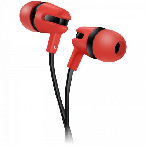 голяма снимка на Stereo earphone with microphone 1.2m flat cable red CNS-CEP4R