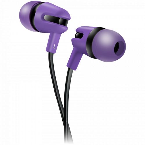 голяма снимка на Stereo earphone with microphone 1.2m flat cable purple CNS-CEP4P