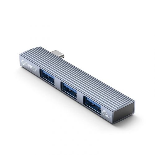 голяма снимка на Orico USB3.0 2.0 HUB 3 port TYPE C Aluminum AH-W13-GY