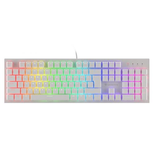голяма снимка на Genesis Gaming Keyboard Thor 303 White RGB Backlight US Layout Brown NKG-1861