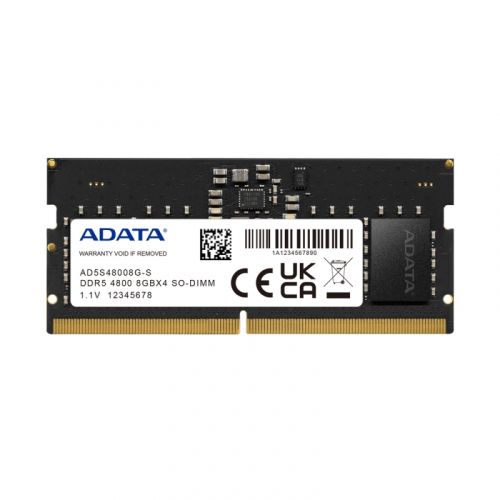 голяма снимка на Adata 8GB Notebook Memory DDR5 SO-DIMM 4800 MHz  AD5S48008G-S