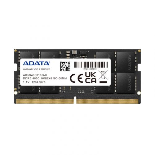 голяма снимка на Adata 16GB Notebook Memory DDR5 SO-DIMM 4800 MHz  AD5S480016G-S