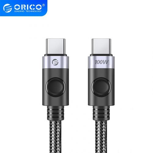 голяма снимка на Orico Cable USB C-to-C PD 100W Charging 1.5m Black C2CZ-BK-15