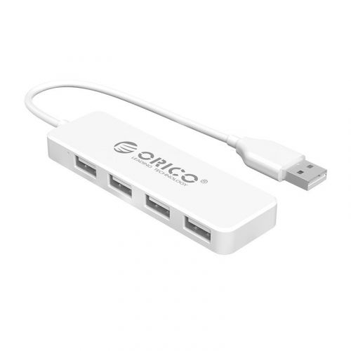 голяма снимка на Orico USB2.0 HUB 4 port White FL01-WH