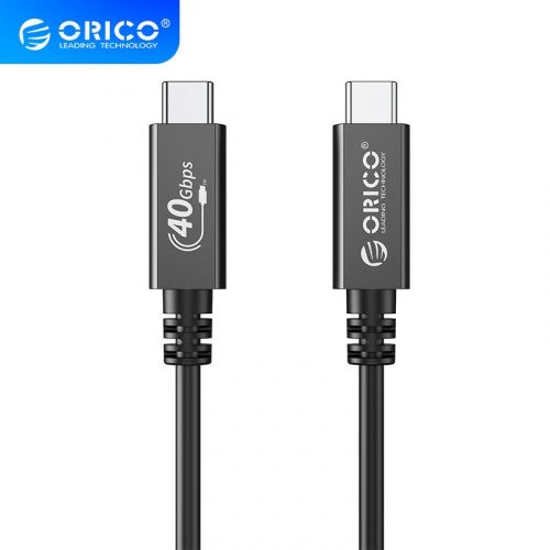 голяма снимка на Orico Cable USB4.0 40Gbps M M 0.5m Black PD100W U4A05-BK