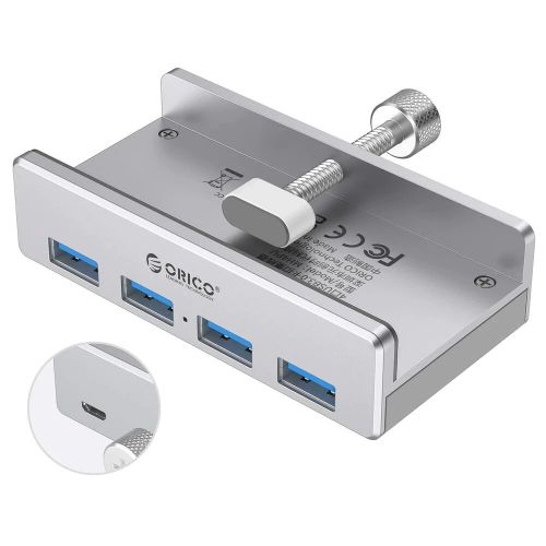 голяма снимка на Orico USB 3.0 HUB Clip Type 4 port MH4PU-P-SV