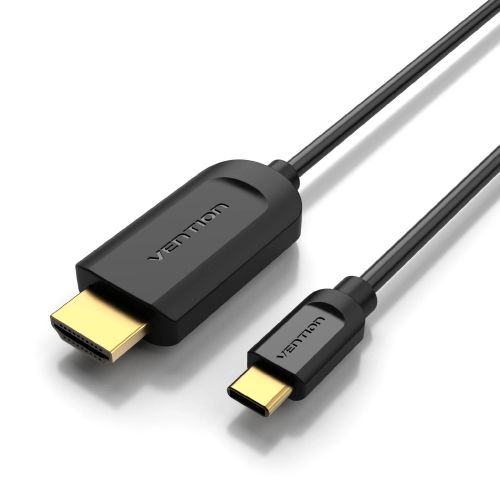 голяма снимка на Vention Cable Type-C to HDMI 2.0m 4K Black CGUBH