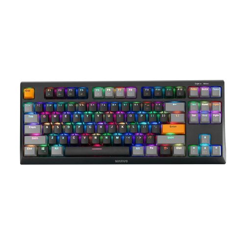 голяма снимка на Marvo Gaming Mechanical Keyboard KG980-A RGB Blue switches TKL