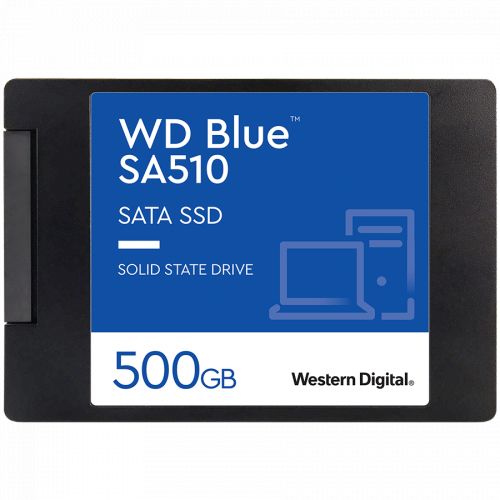 голяма снимка на Western Digital Blue 2.5in 500GB SATA WDS500G3B0A
