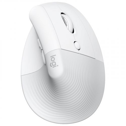 голяма снимка на Logitech Lift for Mac Vertical Ergonomic Mouse OFF-WHITE PALE GREY 910-006477