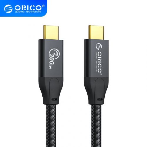 голяма снимка на Orico Cable USB 3.2 Gen2x2 Type-C to Type-C PD100W 20Gbps 0.5m Black CM32-05-BK