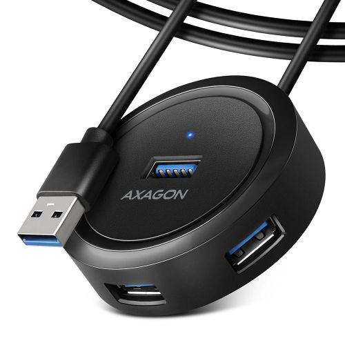 голяма снимка на AXAGON Universal four-port USB 3.2 Gen 1 hub HUE-P1AL