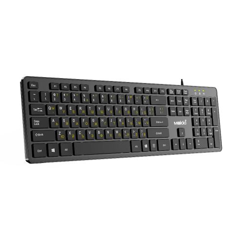 голяма снимка на Makki Keyboard USB BG Low profile Chocolate KB-C14 Black