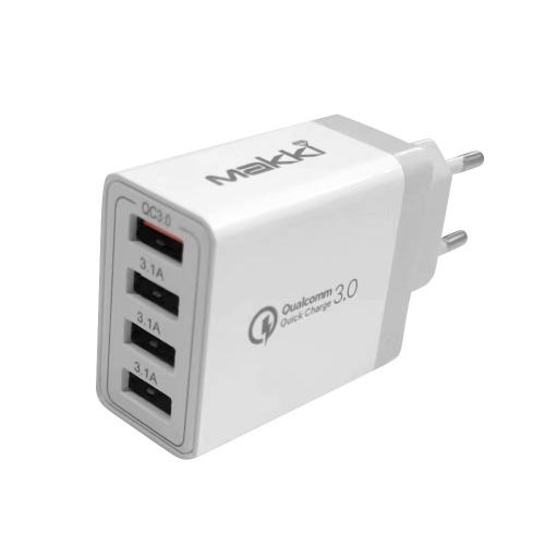 голяма снимка на Makki Fast Charger QC3.0+3xUSB 30W White MAKKI-QC48W4