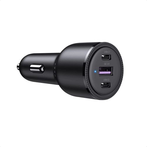 голяма снимка на Ugreen Fast Charger Car 2 x Type-C 1 x USB-A QC3.0 Power Distribution 69W CD239 20467